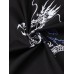 Mens Dragon Graphic Japanese Letter Front Open Soft Kimonos