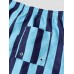 Men Letter   Striped Print Short Sleeve Beachwear Suits