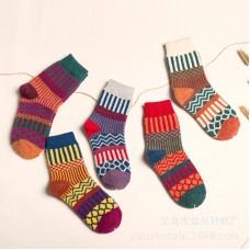 Christmas Casual Sheath Tribal Women Socks Five Pairs For A Set Sock